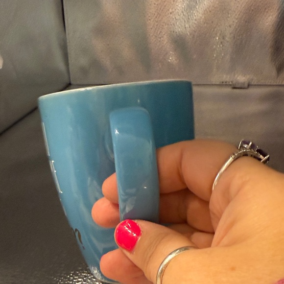 Blue Ceramic Mug with Fun Text - Picture 9 of 12